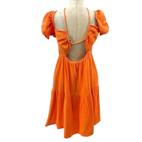 Emilia George Amelia Tiered Minidress Orange Maternity Size‎ Large - Picture 10 of 15